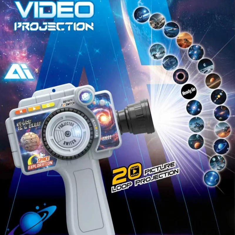 New Model Children's Handheld Projection Camera - Indoor Mini Cool Projection Device - Festive Glowing Toy Gift