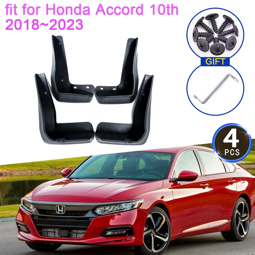 For Honda Accord 10th Gen 2018 2019 2020 2021 2022 MudFlap Splash Guards Flap Mudguards Fender Front Rear Wheel Car Accessories