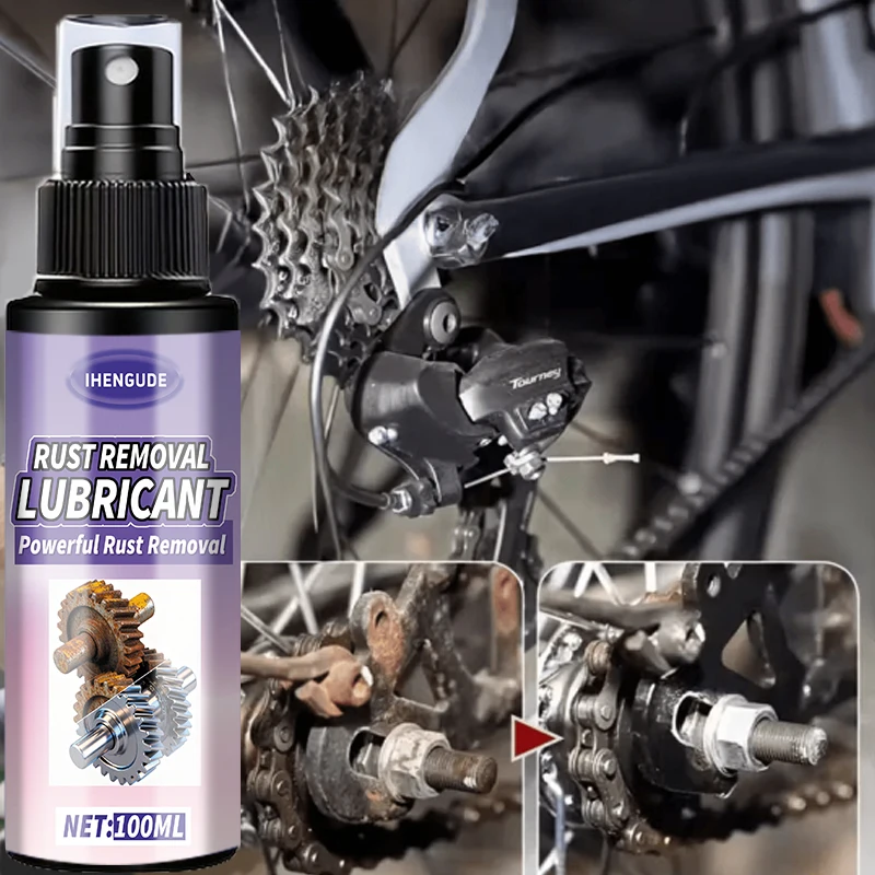 Multi-Functional Rust Removal Lubricant, Bicycle Chain Maintenance, Anti-Rust for Accessories, Suitable for Mechanical Chains, Rusted Nut Repair, Designed for Rusted Parts That Cannot Be Used with Tools, Rust Removal and Lubrication Treatment for Various Metal Surfaces, Easy-To-Use Bottle, Portable Container, Long-Lasting Lubricant, for Bicycle Enthusiasts, Cycling Enthusiasts, Metal Polish | Party Favors