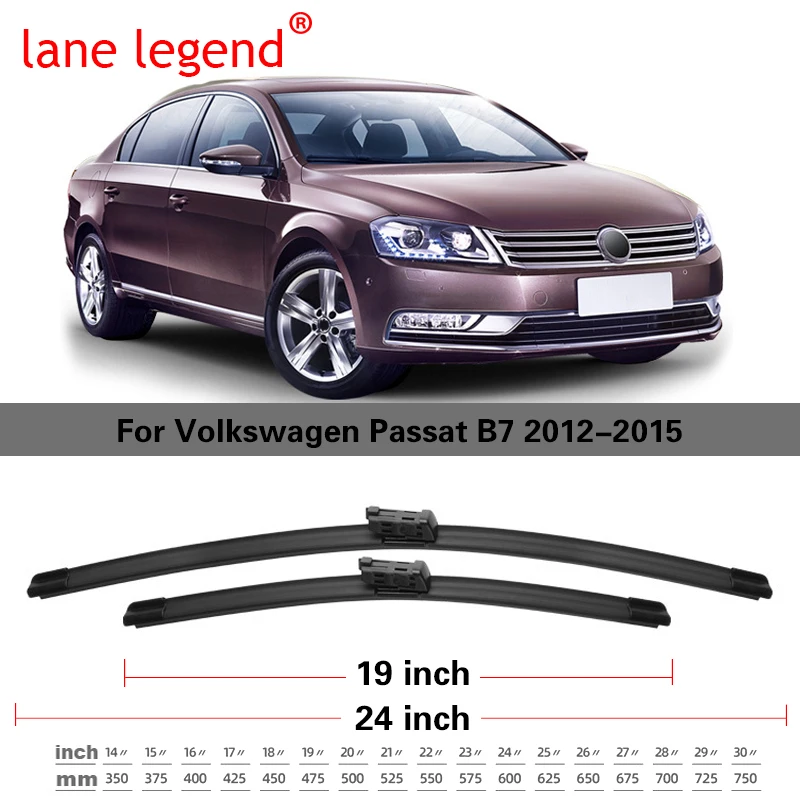 Limpador de carro lhd lâminas de limpador dianteiro para volkswagen vw passat b7 2012 2013 2014 2015 pára-brisas janela dianteira 24 