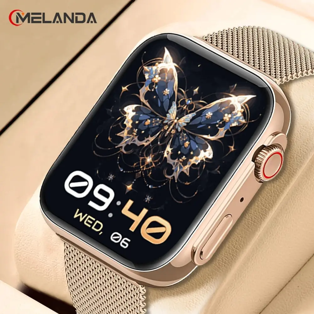 MELANDA HD 스크린 블루투스 통화 여성 스마트 워치 스포츠 트래커, 건강 모니터링 패션 스마트 워치, 안드로이드 IOS, 1.91 인치 