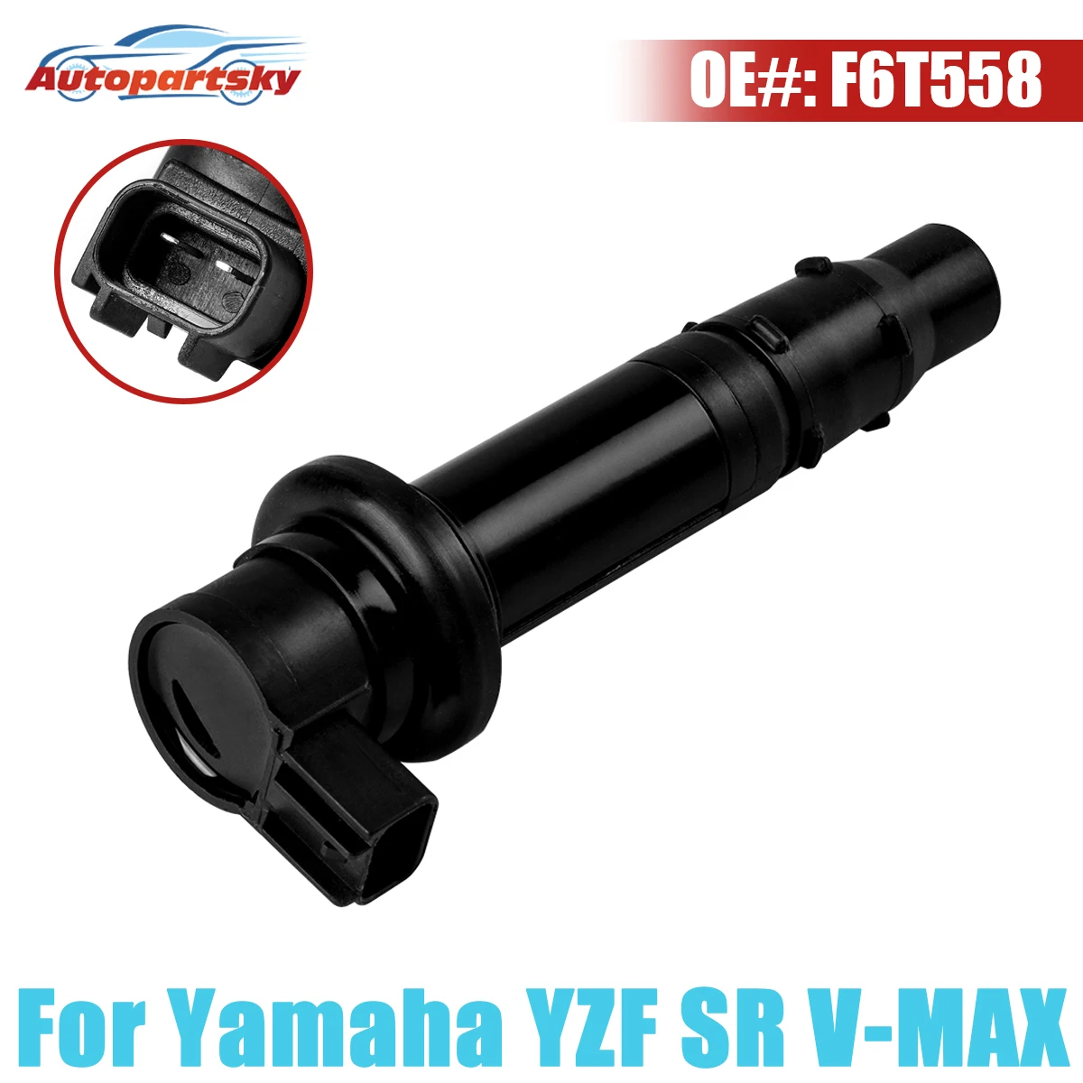 

F6T558 F6T560 Ignition Coil For Yamaha MT-07 YZF R6 R6S R1 SR Viper RS Vector FZ1 FZS1 FZ8 V-MAX 5PW-82310-00-00 5SL-82310-00-00