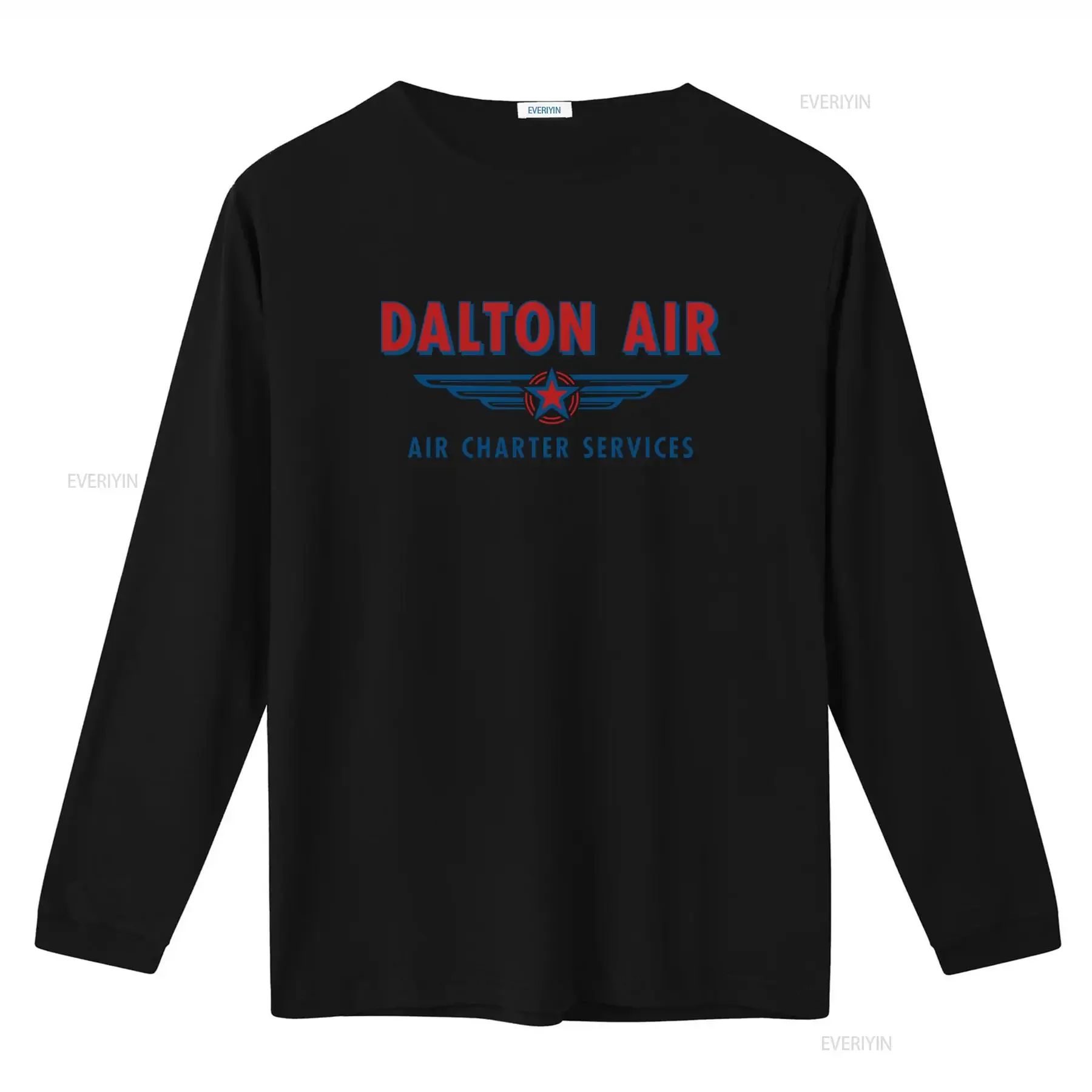 Dalton Air Charter Services Logo Print T Shirt for Fashion  vintage Washed Comfortable Versatile Slightly Top For Everyday Wear