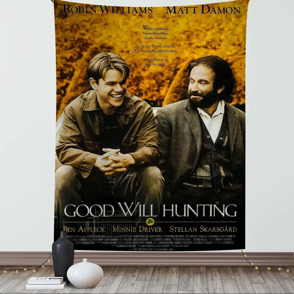 Movie Sticky Good Will Hunting Printed Large Wall Tapestry Indian Buddha Wall Decoration Witchcraft Bohemian Hippie Wall Art