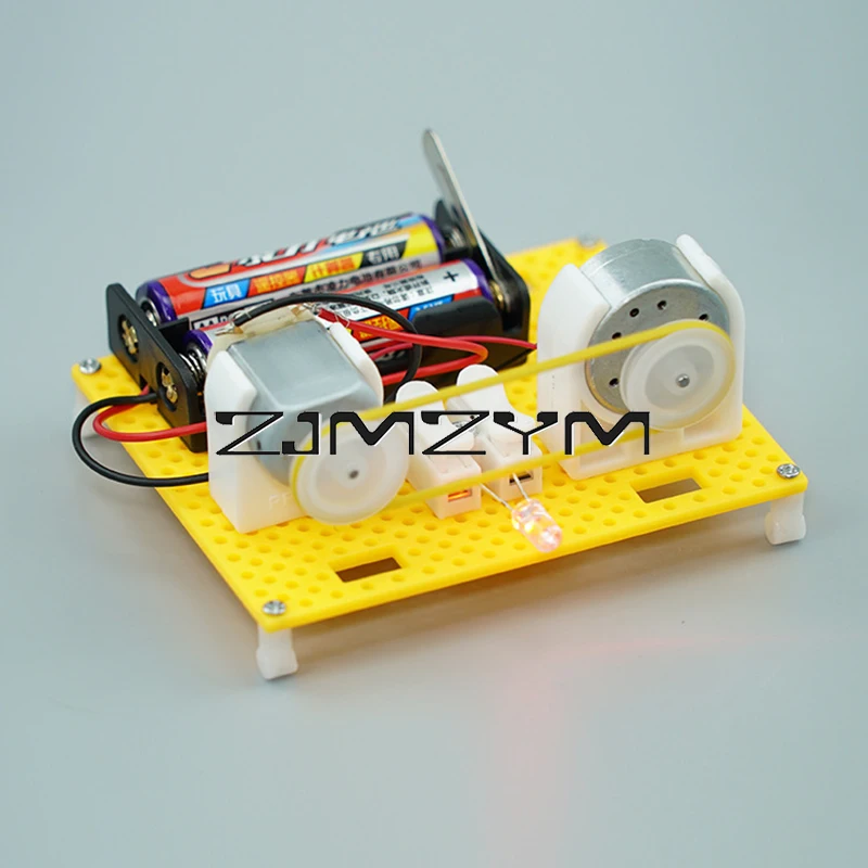 DIY Handmade Motor Generator Science Toy Hand Generator Physics DIY Learning Educational Toys