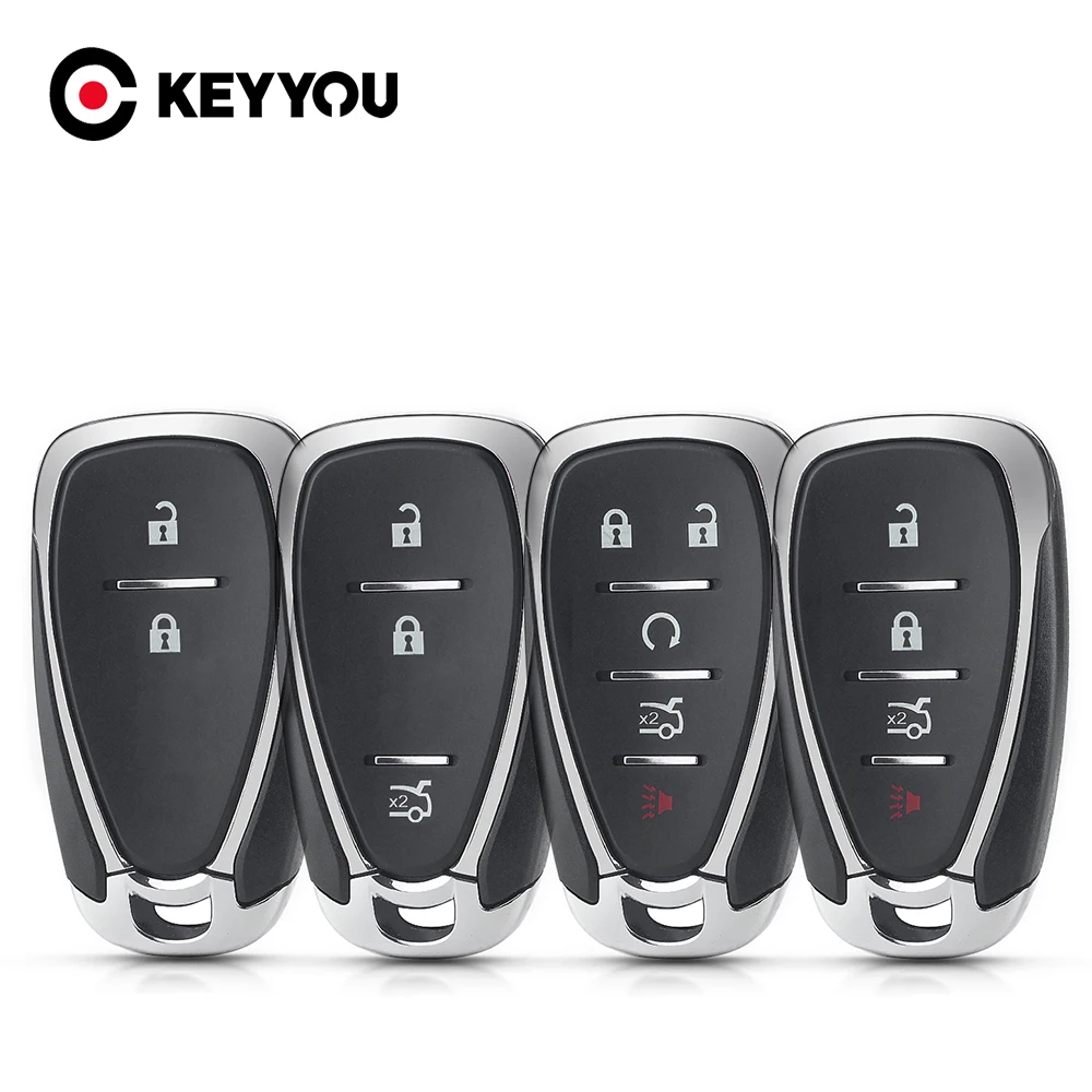 KEYYOU 2/3/4/5/6 Button Remote Car Key Shell Replacement for Chevrolet Cruze Malibu Camaro Equinox Smart Key Fob Body Housing