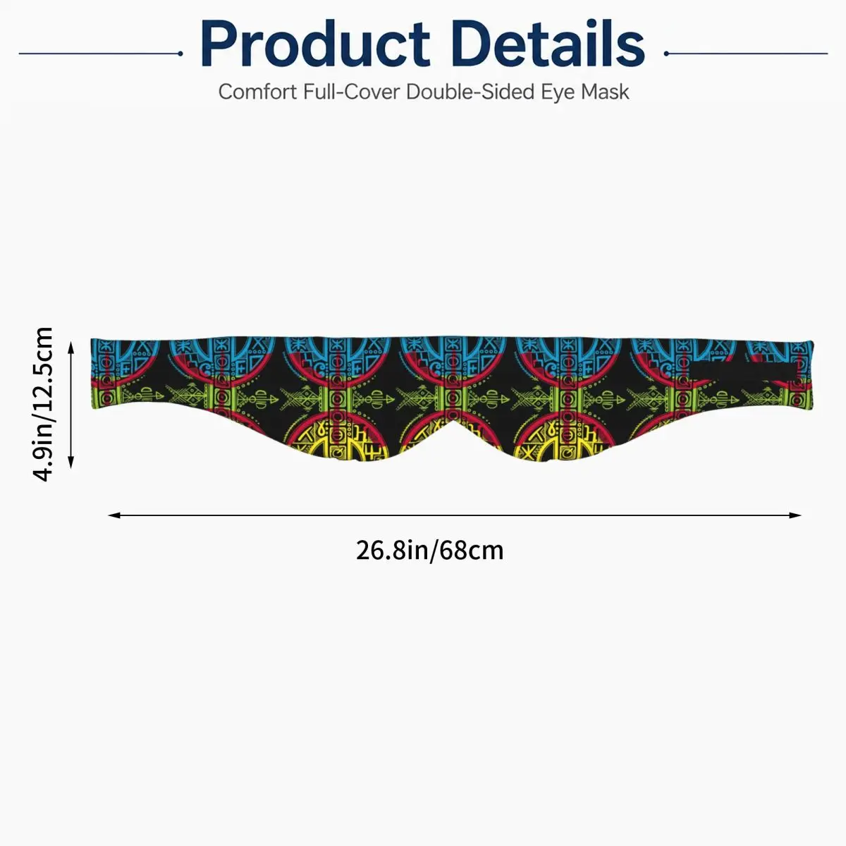 Kabyle Jewelry Amazigh Morocco sleep eye mask Light Blocking Portable Eye Cover for Girls Boys Travel Party Eyeshade eyepatch