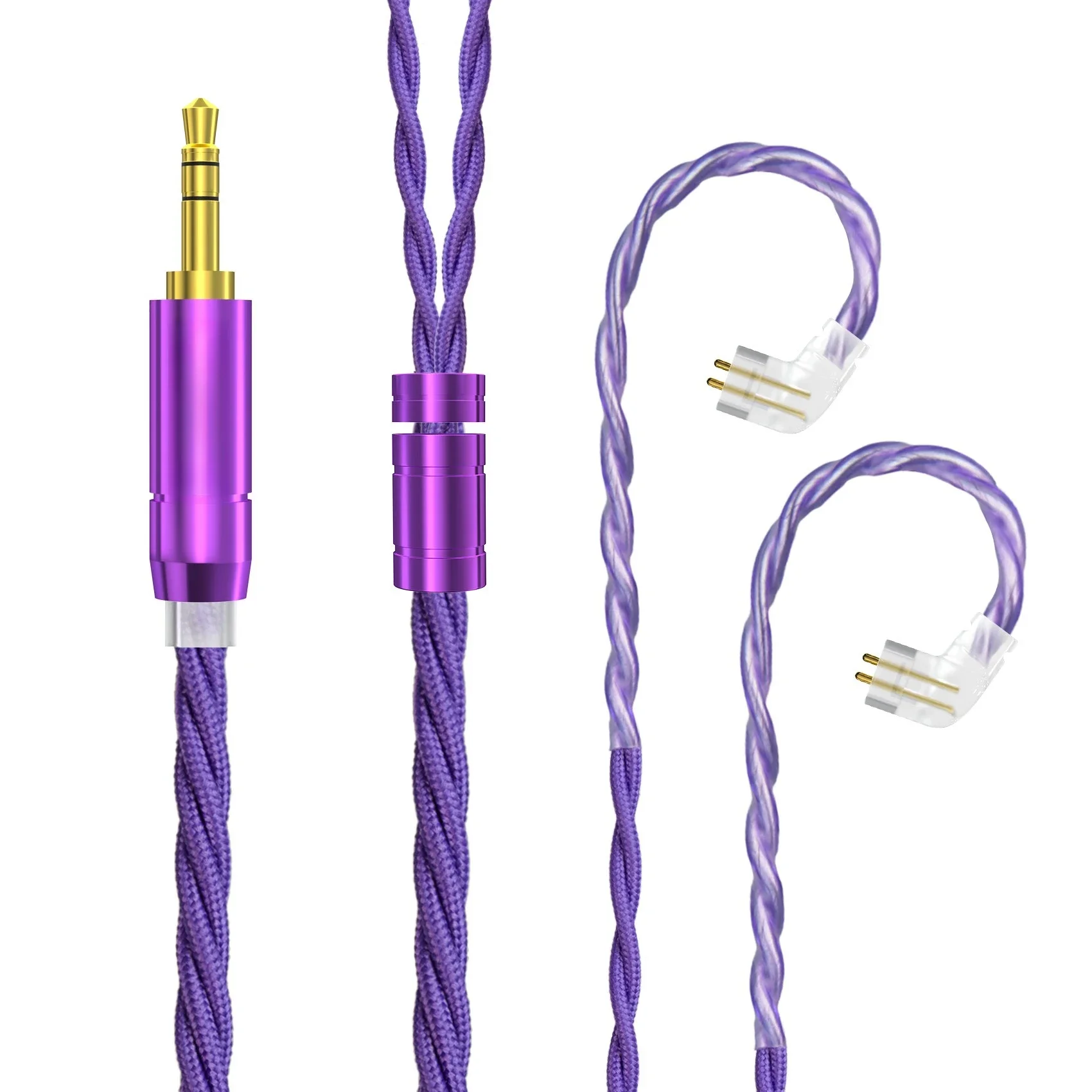 ST19 4-strand 5N single crystal copper shielded earphones, upgraded cable balance cable 4.4mmQDC plug