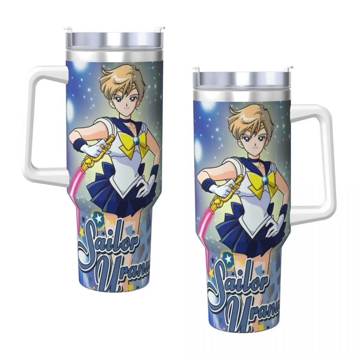 S-Sailor Uranus Moons Stainless Steel Tumbler Travel Mugs Cup Large Coffee Mug Portable Hot Drinks Milk Tea Water Bottle