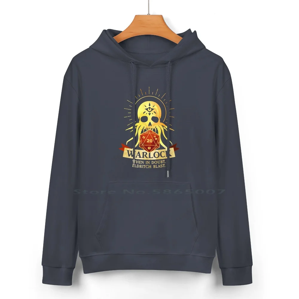 Warlock : When In Doubt , Eldritch Blast Pure Cotton Hoodie Sweater 24 Colors Warlock Meme Dnd Warlock D D Warlock And Warlock