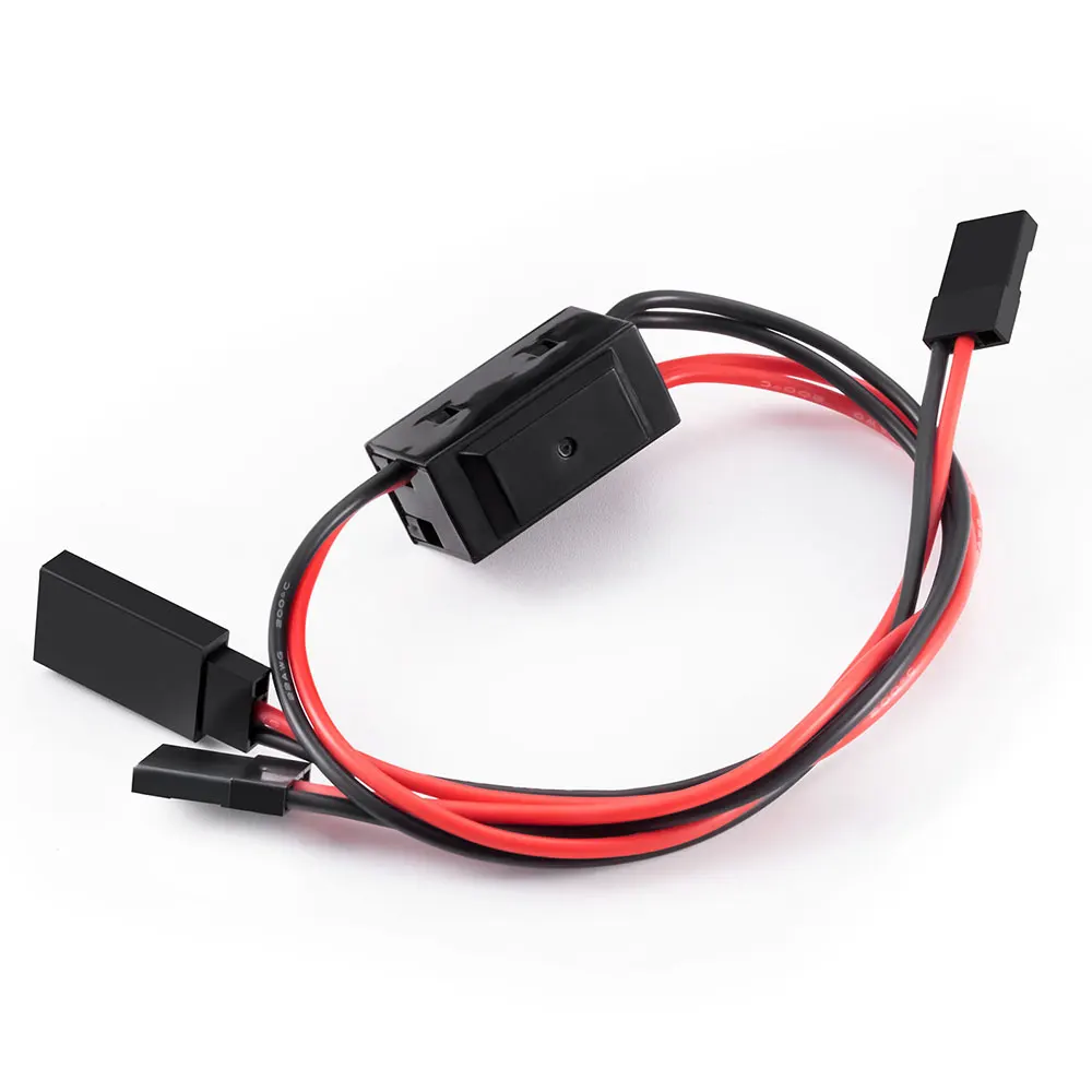 YEAHRUN 1Pc JST 1to1 JR 1to2 RC Servo Extension Cable Wire with Switch for RC Models Car Aircraft Servo Parts