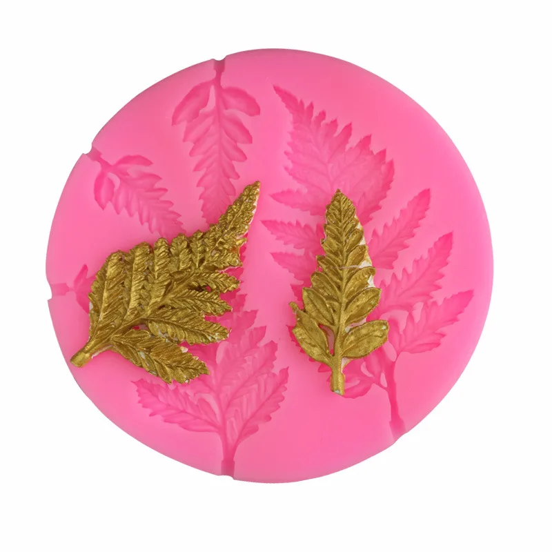 A Variety of Leaf Fern Leaf Shape Shape Silicone Mold Chocolate Flip Sugar Baking Mold Gypsum Ornament Decorative Soap Mold