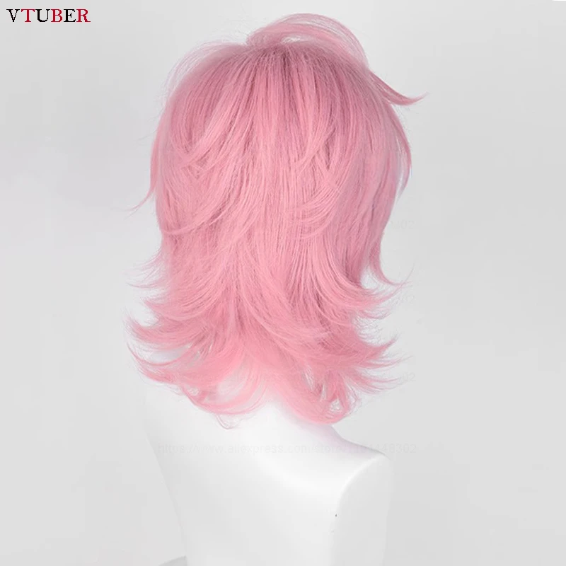 Ayato Yuri Peruca Cosplay Curta, Resistente ao Calor, Cabelo Sintético, Troca de Papéis, Perucas Anime, Rosa, Alta Qualidade