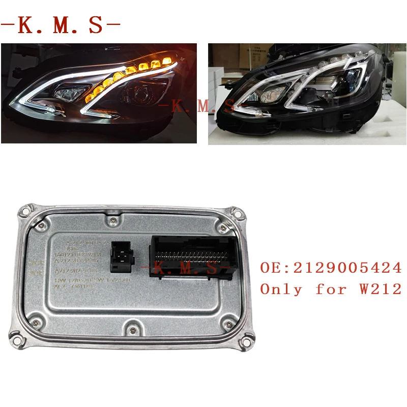 

Новый 2129005424 Подходит для Mercedes-Benz E-класса 212, модуль фар, светодиодный модуль дневных ходовых огней, высокая конфигурация