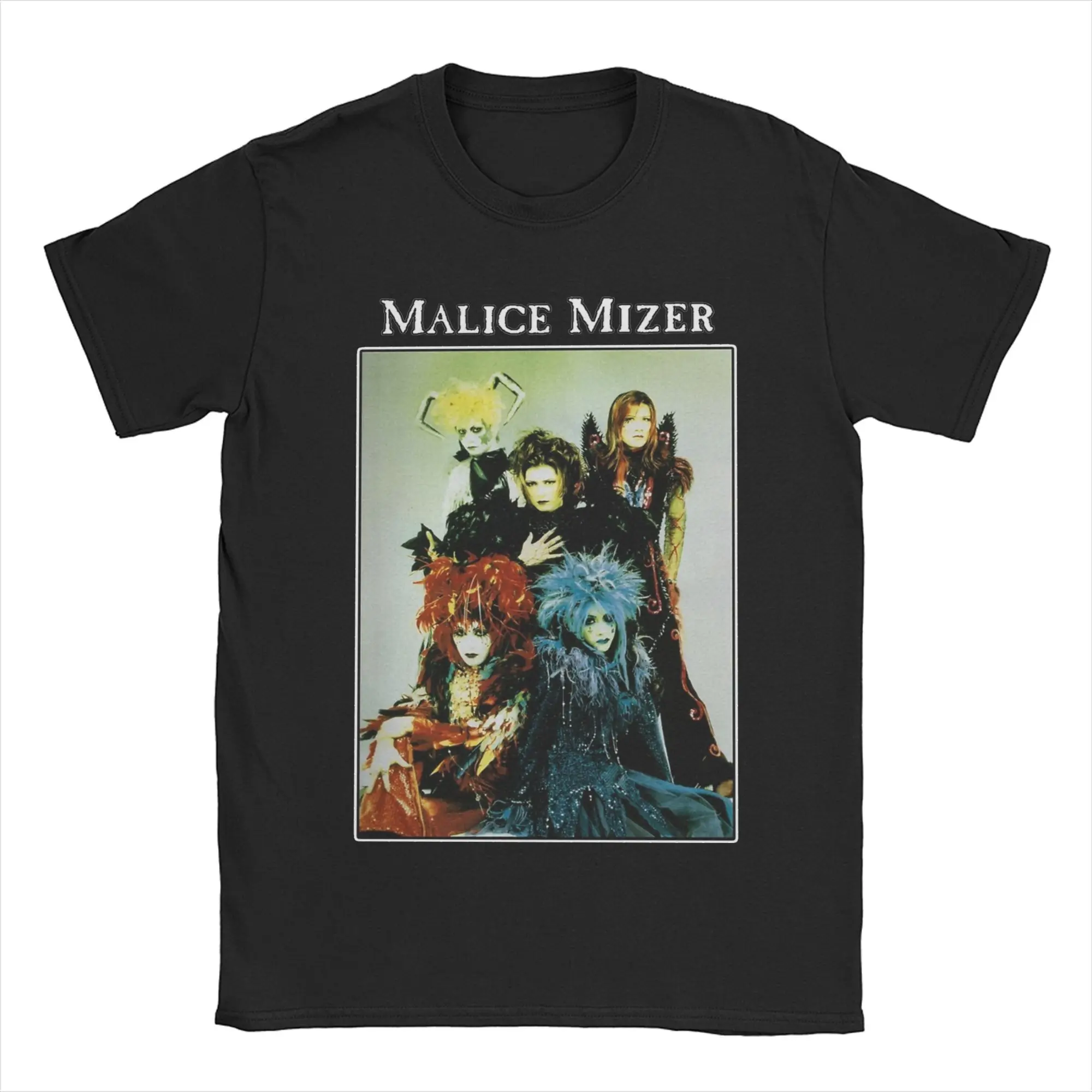 MALICE MIZER Merveilles Era Band T Shirt Men Pure Cotton Vintage T-Shirt Crew Neck  Tees Short Sleeve Clothing Printed