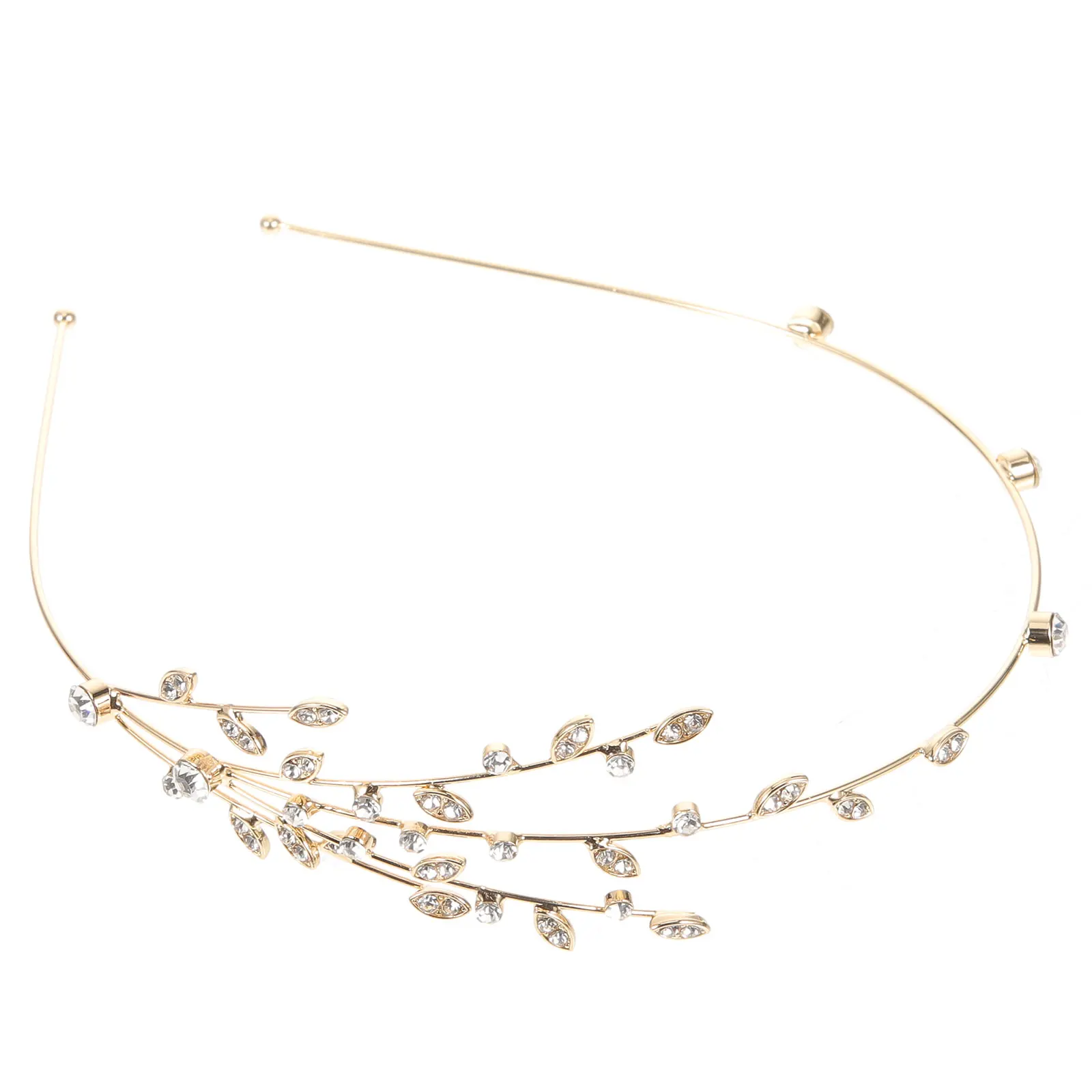 

Hoop Headband Hair Accessories Rhinestone Bridal Headpiece Rhinestones Gold for Brides Wedding Women