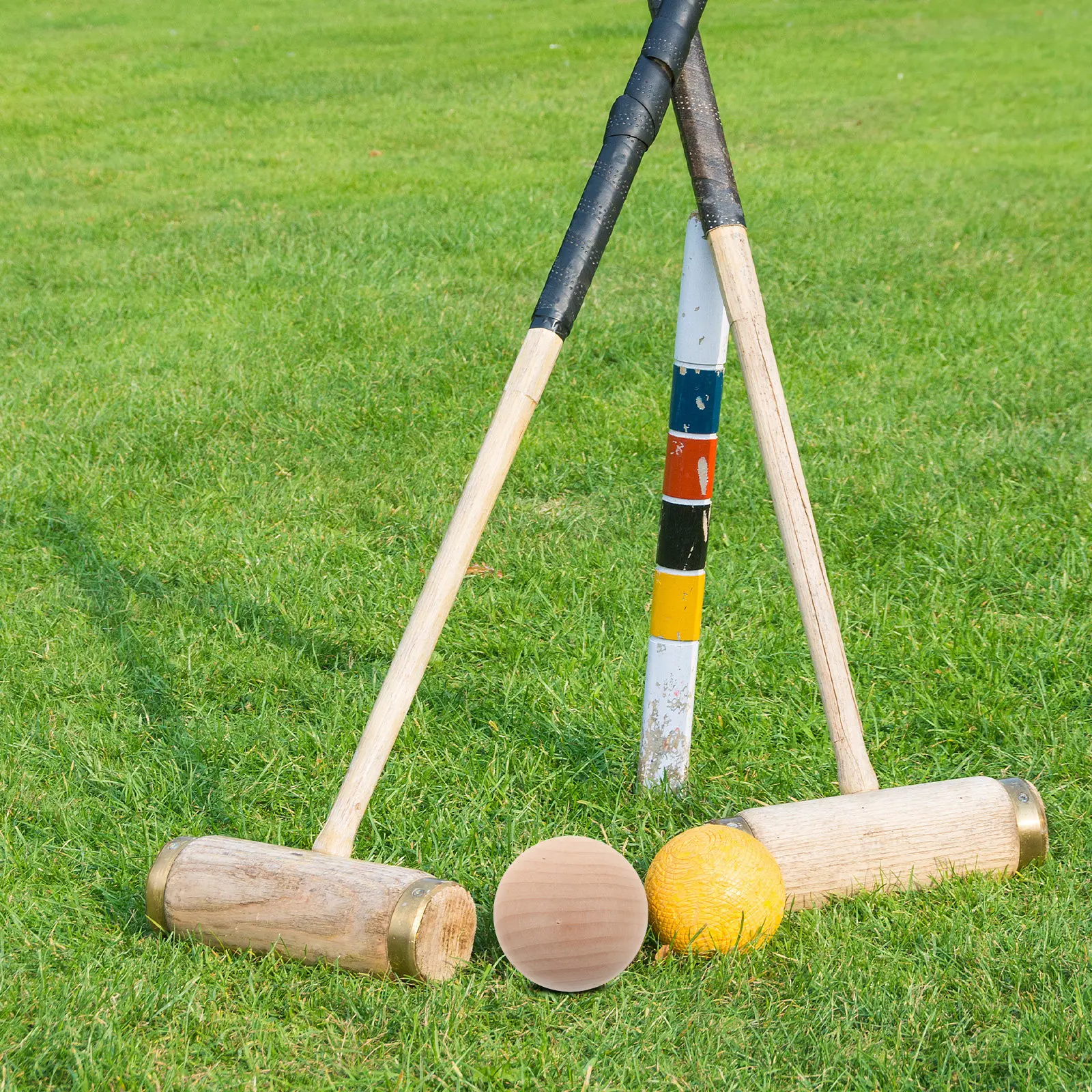 Croquet Set Lawn - 6個入り未完成ブナ材クロケットボール5.5cm交換用裏庭屋外芝生ゲームボールクラフトペイントセット