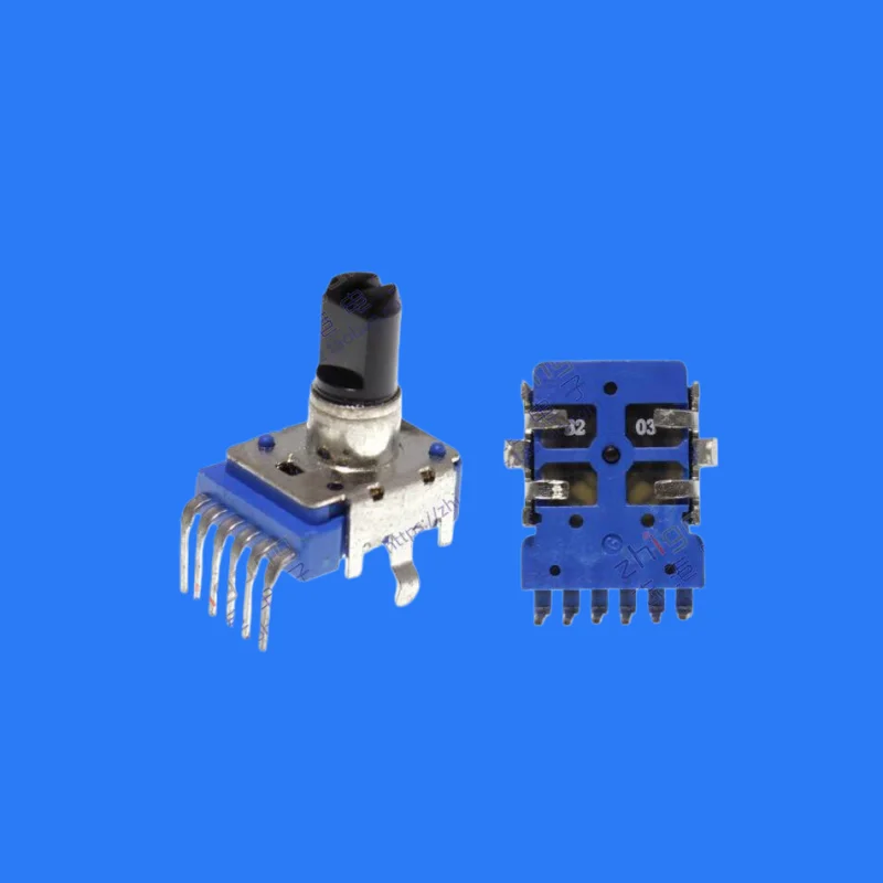 30pcs/ B20K fine adjustment potentiometer RV11 power amplifier rotating insulation shaft 7mm6 foot with midpoint total length 12
