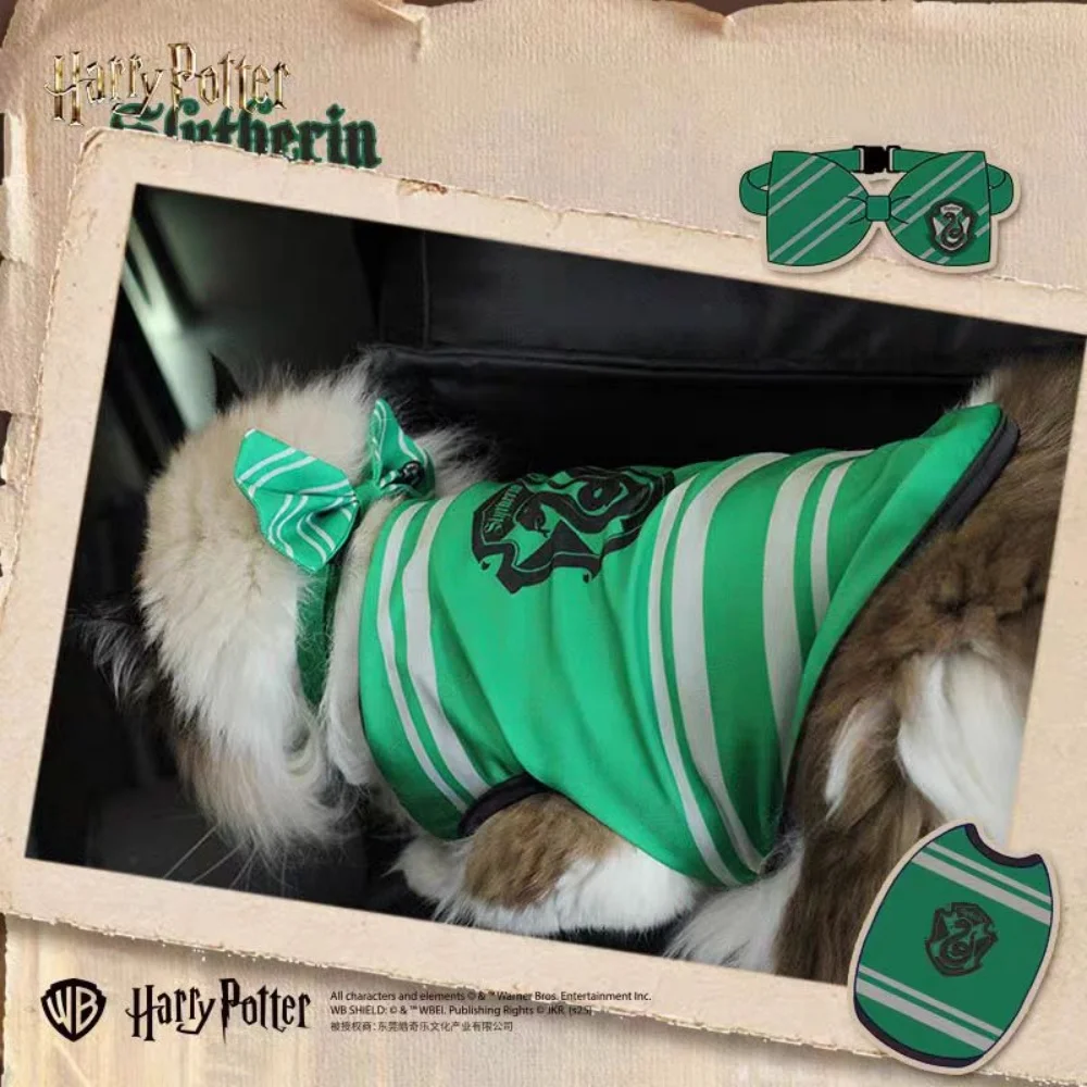 Chaleco con pajarita para mascotas de Harry Potter auténtico, Casa de Hogwarts Gryffindor, Serie de decoración para perros y gatos, chaleco con pajarita para mascotas, regalo de vestir
