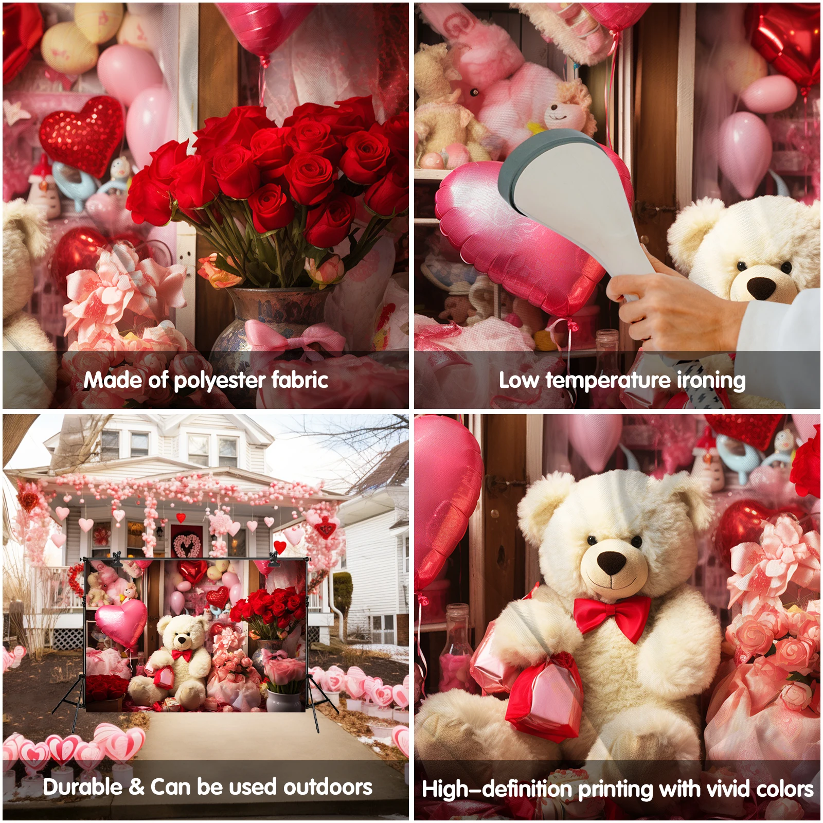 1PCS 100x150cm Valentine'S Day(41) Theme Backdrop,Photography Background,Used To Gifts,Activities Or Other Party Decoration