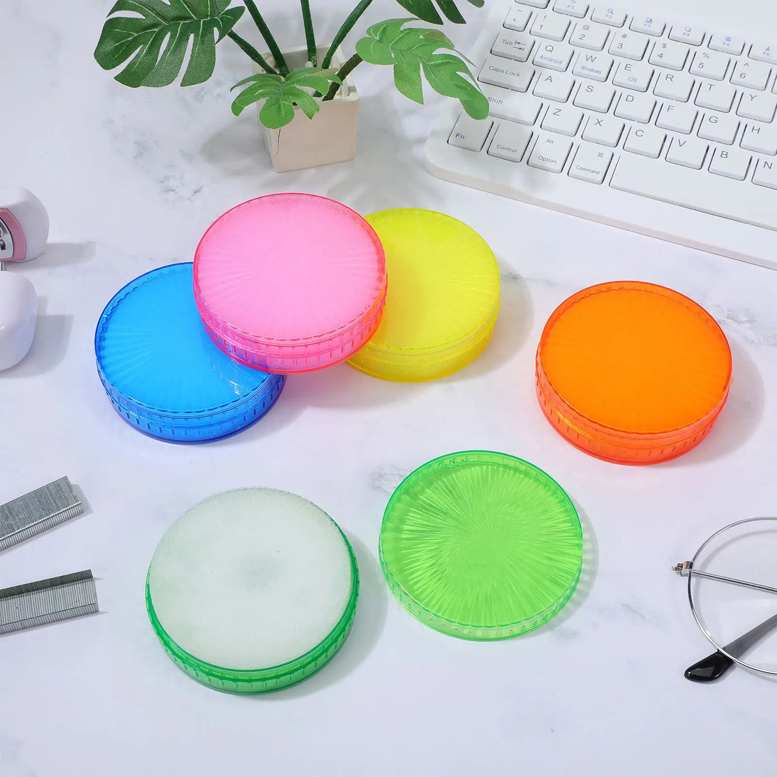 5Pcs Bank Counting Sponge Fingertip Moistener Non-Slip Finger Wet Sponge for Cash Handling Document Sorting Office Accounting