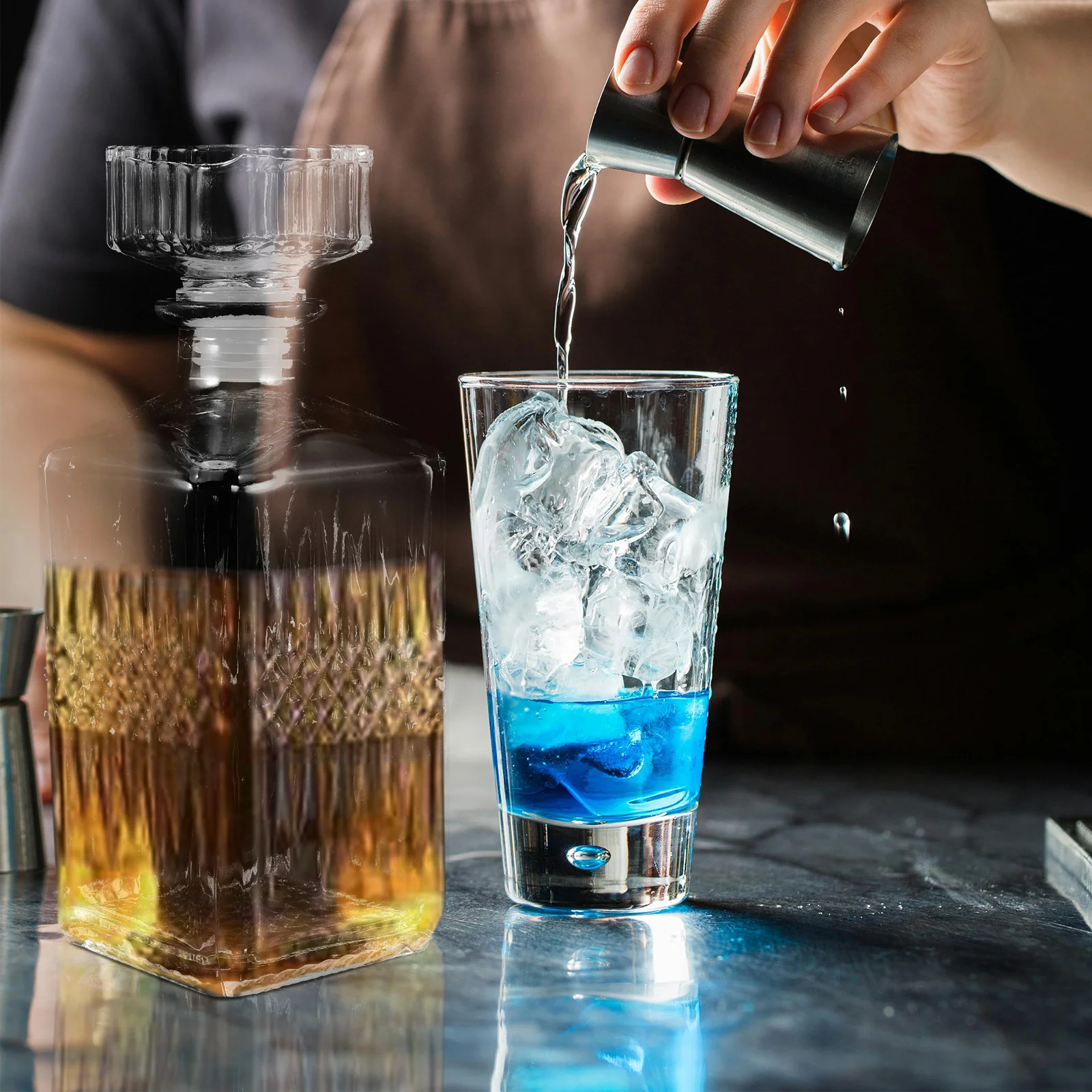 

1000ml Wine Decanter Diamond Design Transparent Glass Airtight Stopper Wine Aerator Enhance Whisky Dispenser