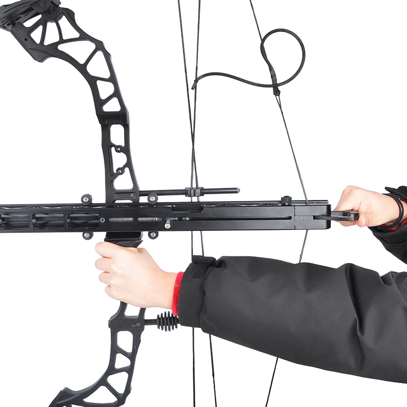 Shooting Steel Ball Launch 10 Bursts Track 15mm Ball Single/Double Switching Launcher Compound Bow Target Hunting Orbital Launch