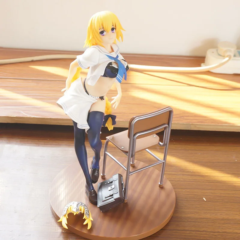 FGO Jeanne d'Arc الزي المدرسي Ver. مجسم صابر بمقياس 1/7، هدية قابلة للجمع لسطح المكتب من Fate Grand Order White Jeanne Anime #5