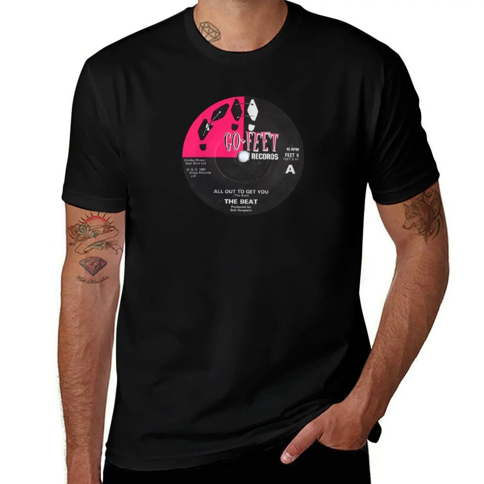 The Beat - All out to get you record centre T-Shirt Work Duty Casual T-Shirt