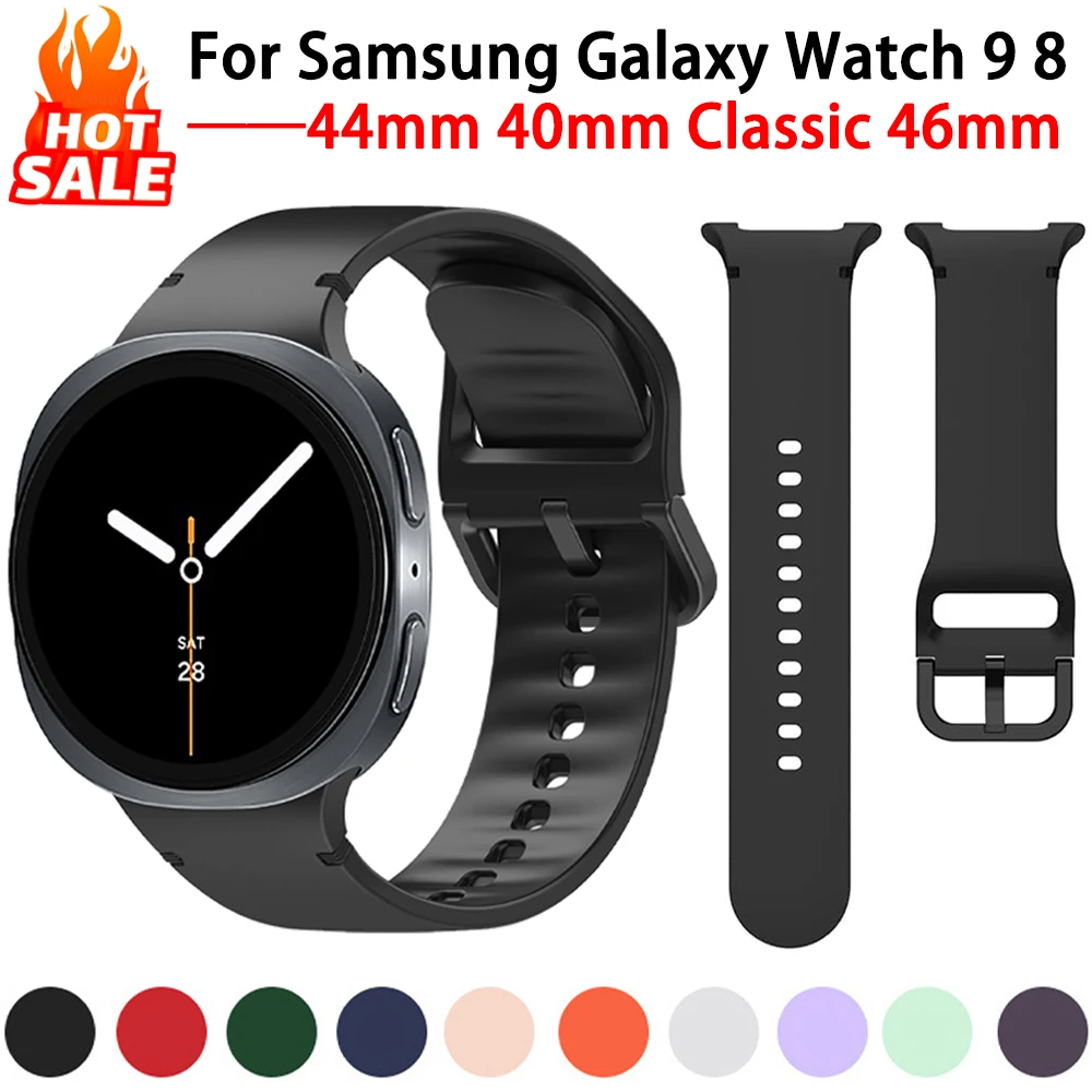 Original Strap For Samsung Galaxy Watch 8 Classic 46mm Sport Band Bracelet Correa Galaxy Watch 9 8 44mm 40mm Accessories