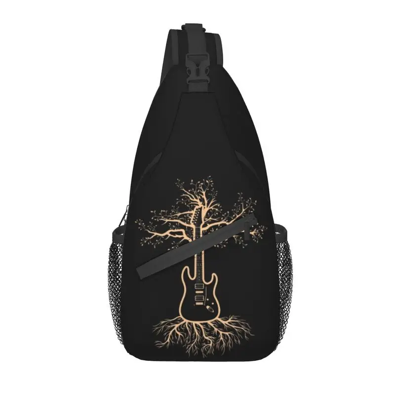 

Guitar Tree Of Life Crossbody Sling Backpack Men Custom Guitarist Music Gift Chest Shoulder Bag for Cycling Camping Daypack