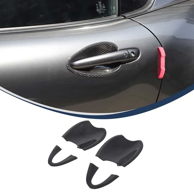 

For Mazda MX-5 ND 2016-2025+ Real carbon fiber car styling car exterior door bowl decoration sticker car protection accessories
