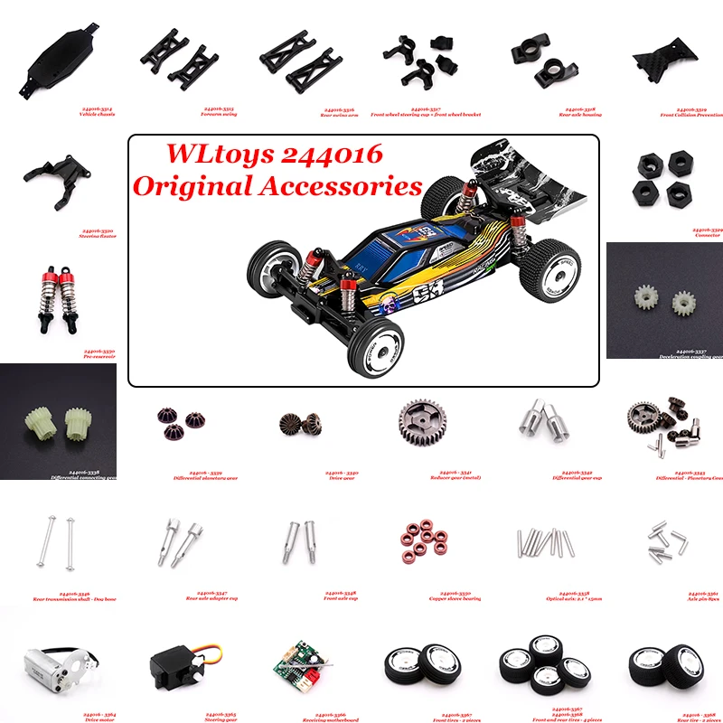

Запчасти для WLtoys 244016 1/24: ESC, шины, диффузоры, моторы, актуаторы, поворотные крепления, амортизаторы, подшипники редукторов, детали кузова, приводные валы