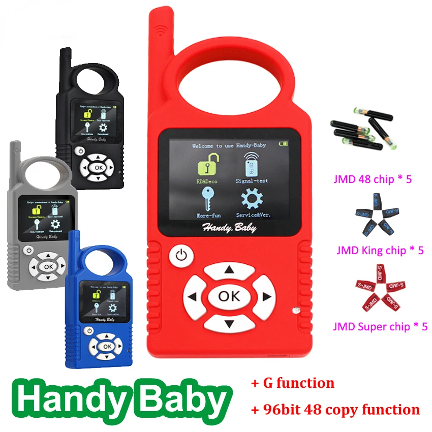 Il più nuovo originale JMD Handy Baby Hand-held Car Key Copier programmatore di chiavi Auto per 4D/46/48/G/KING/Red Chip Copy G/96bit 48 Chip