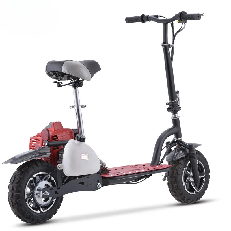 Two-wheel Two-stroke 50cc Scooter Foldable Mini Fuel Car Power Pedal Scooter