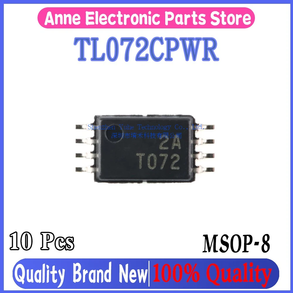 (10piece)100% New TL072CPWR TL072CPW TL072 T072 msop-8