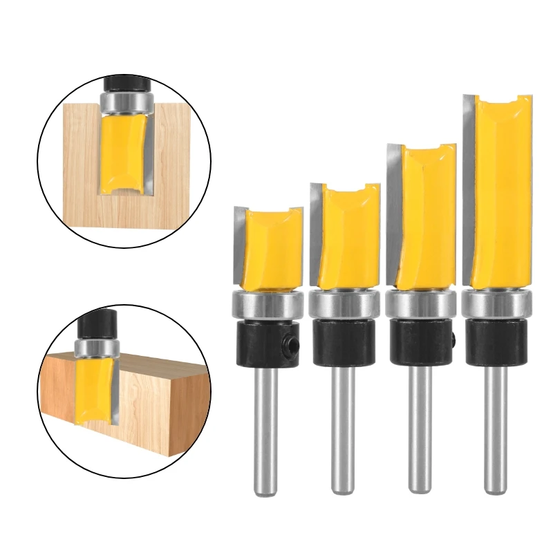 YUSUN  6.35MM 1/4 SHANK Cover 3/4 Pattern Router Bit  Woodworking Milling Cutter For Wood Tools
