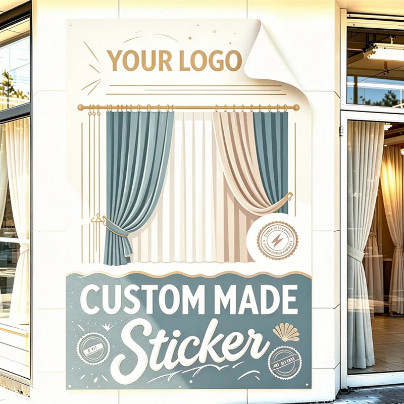 Any Size 100 cm Custom Stickers Suitable Assisted Living Facility Supermarket Massage Parlor Commercial Advertising Promotion