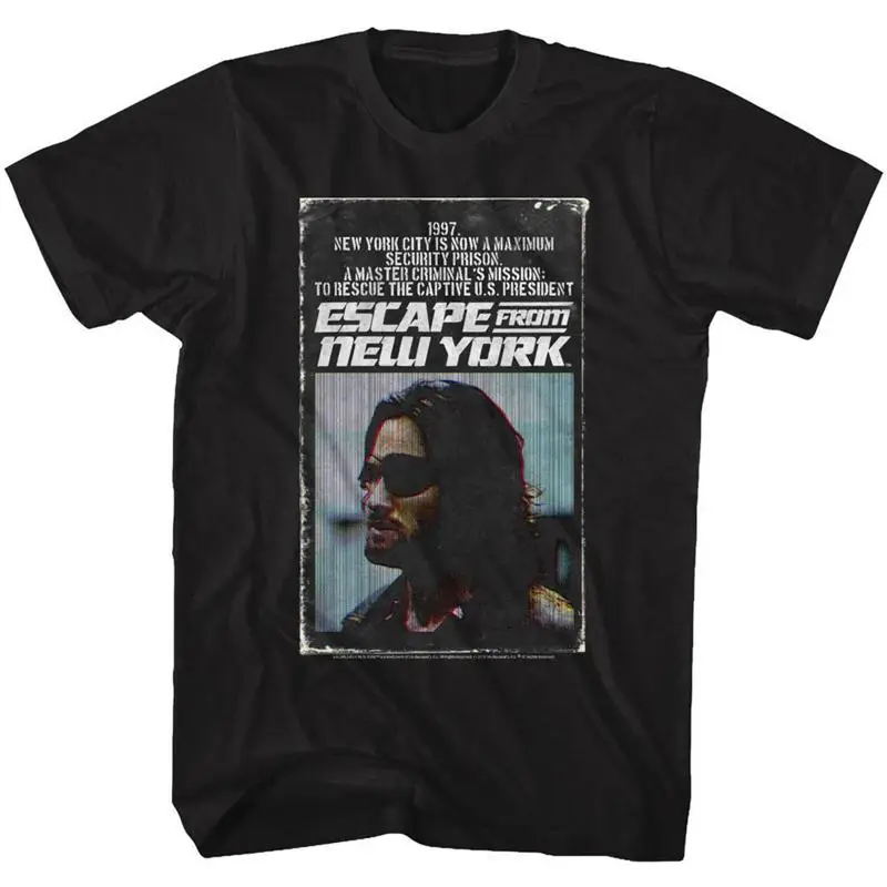 Escape From New York Book Black Adult T Shirt