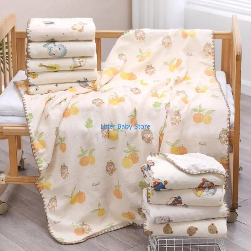 N80C Coperta leggera per neonati Coperta traspirante Coperta sottile per neonati Modello adorabile