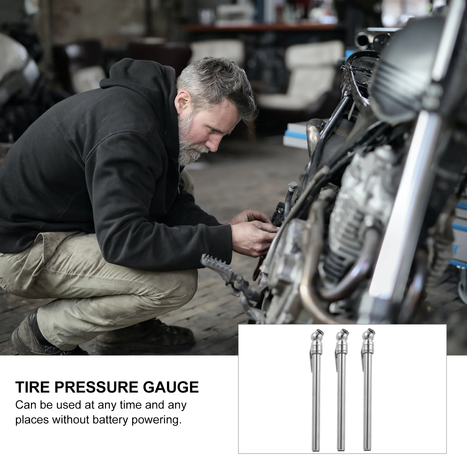 

3Pcs Tire Pressure Pen Auto Car Portable Tire Air Pressure Pencil Gauge Precise Mechanical Air Gauge for Vehicle Safety Travel