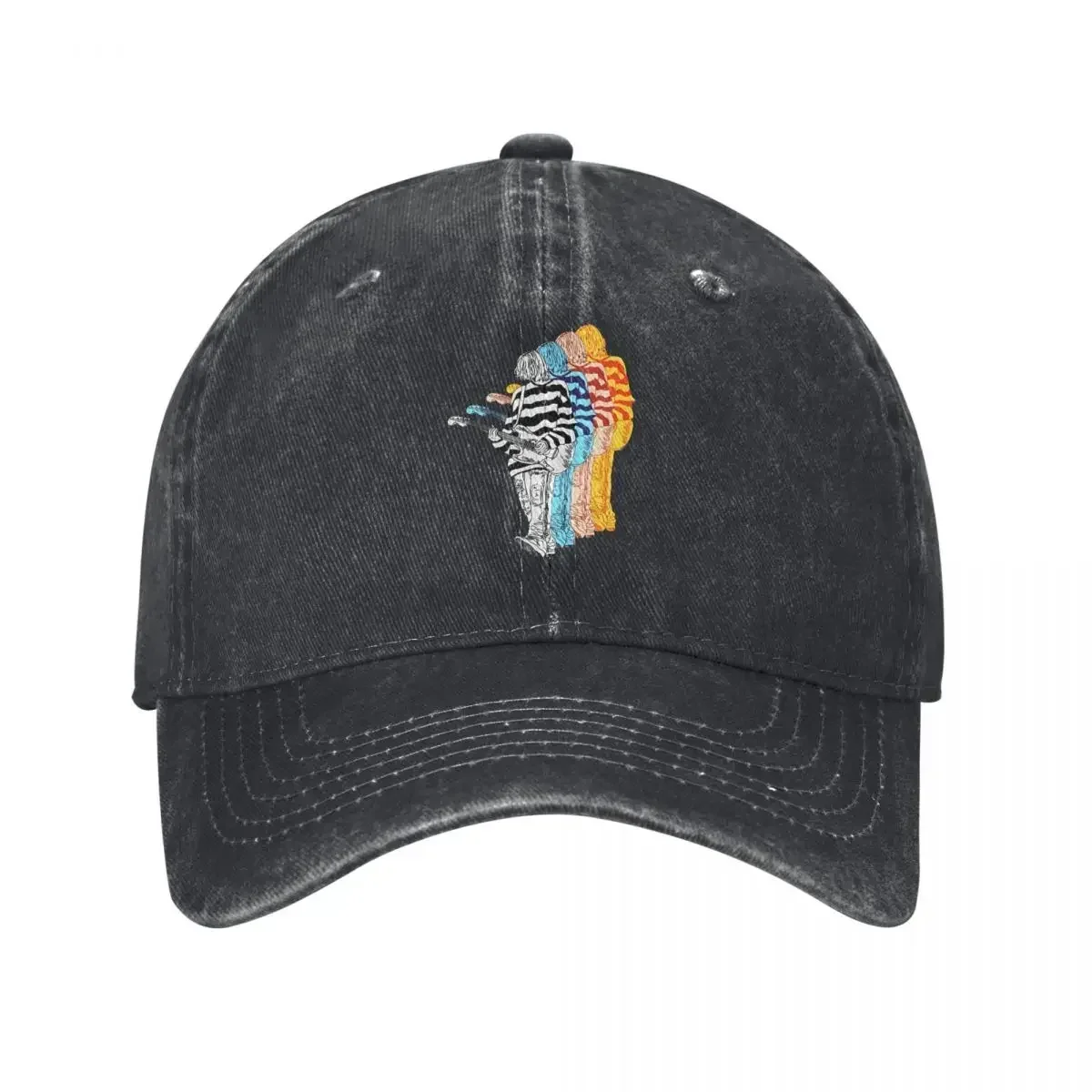 New Kurt Cobain Guitar Pop Art Baseball Caps Vintage Distressed Denim Sun Cap Unisex Style Outdoor Summer Gift Caps Hat