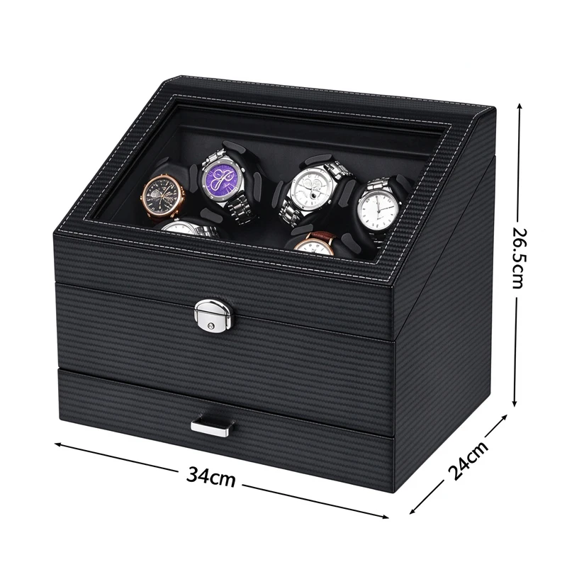 FRUCASE PU Watch Winder for automatic watches automatic winder 6+6 watches