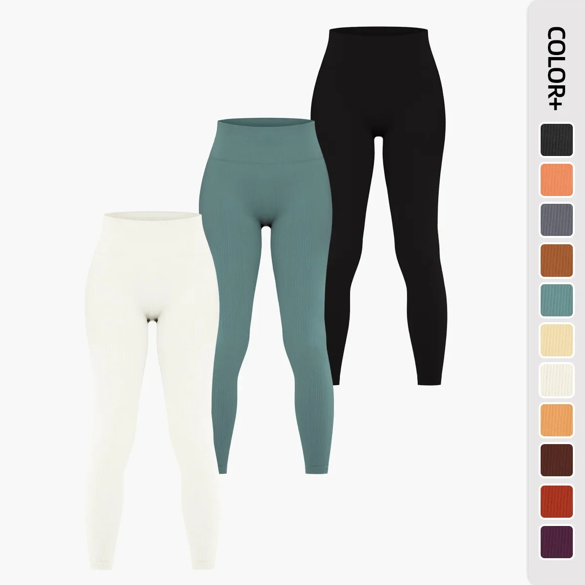 Calça esportiva de ioga sem costuras para mulheres, fitness push up leggings, cintura alta, ginásio treino calças justas ativas