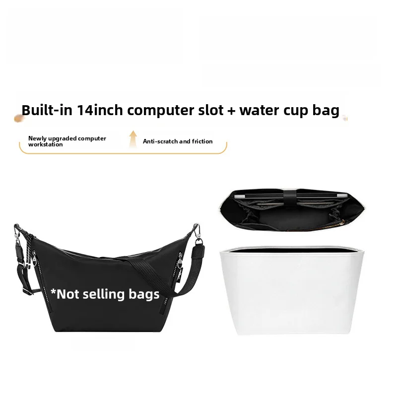 

Bag Organizer Insert Fit Longchamp Energy Hobo Crossbody Bag With Laptop Pocket Inner Storage Bag Shaper Support