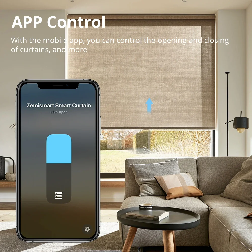 WiFi 2N Smart Roller Shade Blinds Motor for 37 38mm Tube Support Google Home Alexa Homekit App Control