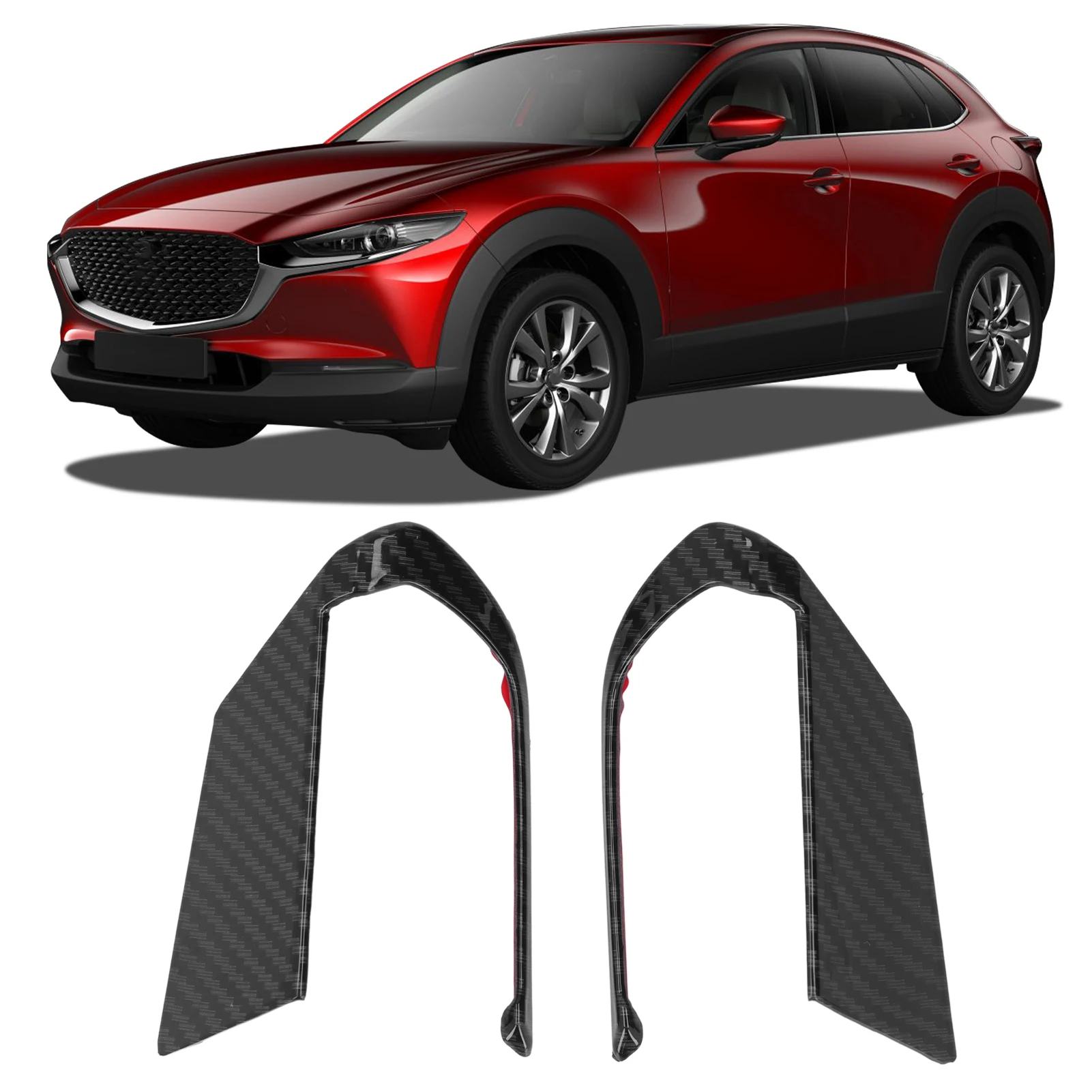 

Car Steering Wheel Cover Trim Carbon ABS Steering Wheel Button Decoration Stylish Heat Resistant for Auto