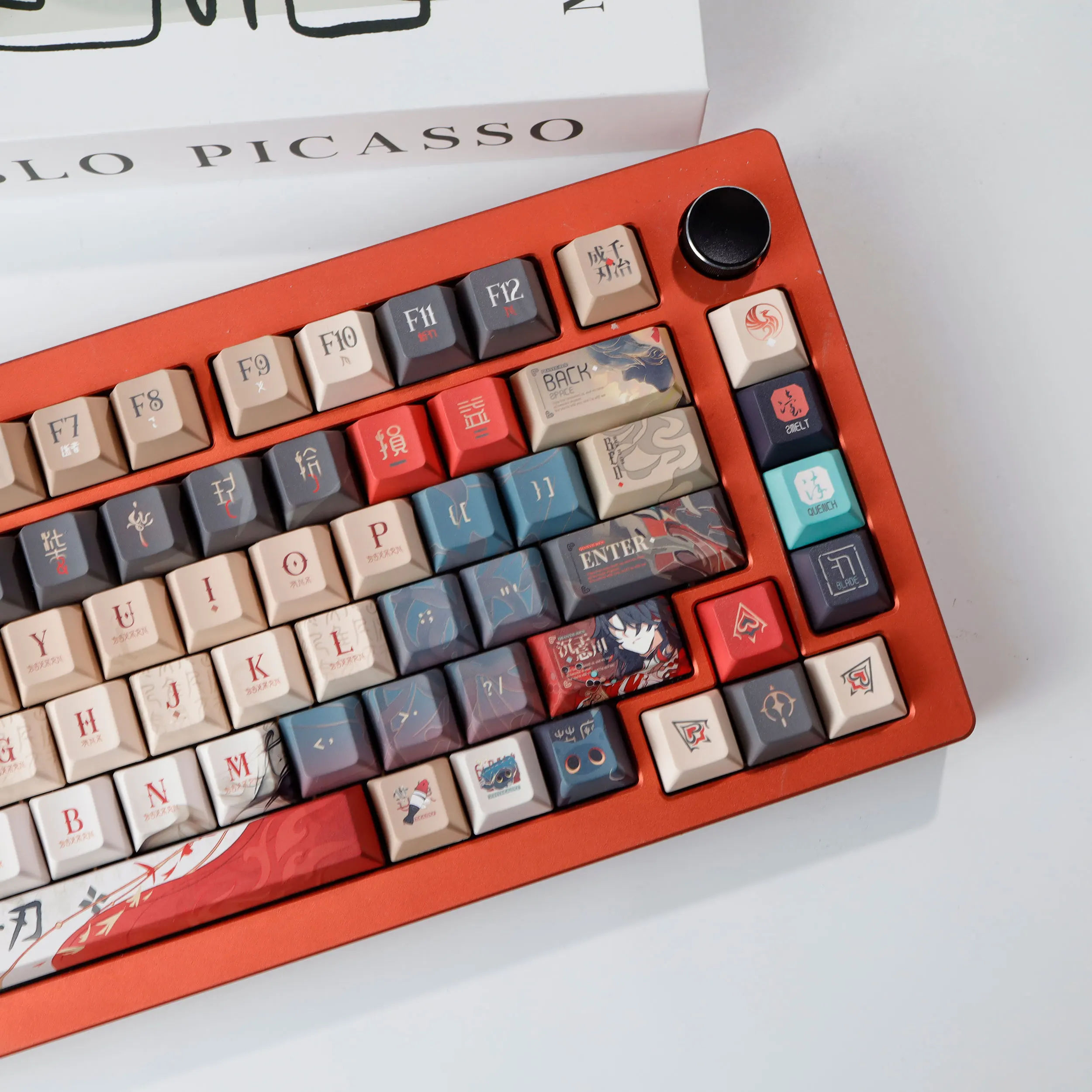 MAIMOOO Mortenax Blade Keycap Cherry MOA Profile PBT Custom Honkai: Star Rail Anime Game Keycaps for Mechanical Keyboard Gifts