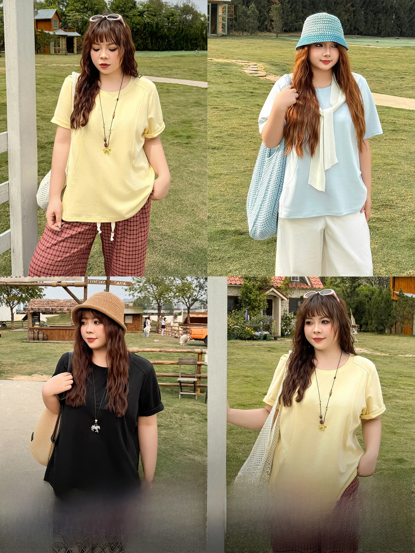 

plus Size Women's Cloud Sensation T-Shirt Summer Loose Fit Short Sleeve Cotton Nylon Blend Casual Style Cover up Top