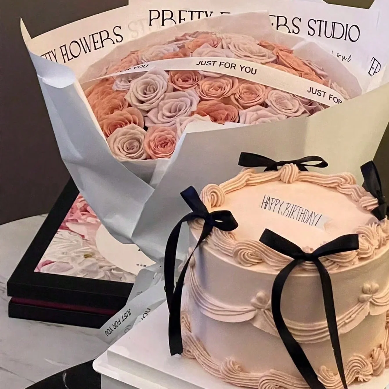 10 قطعة تزيين الكعكة الباليه الشريط القوس الكعك توبر متعددة الأغراض مضحك الوردي الأزرق الأسود الانحناء عيد ميلاد سعيد الكعك الديكور